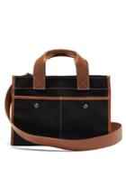Matchesfashion.com Rue De Verneuil - Reporter M Leather-trim Gabardine Tote Bag - Womens - Black Multi