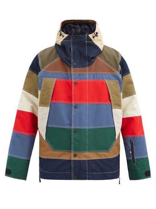 Matchesfashion.com Moncler Grenoble - Chetoz Striped Down-filled Hooded Ski Coat - Mens - Multi