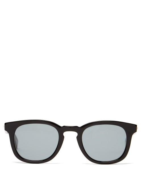 Matchesfashion.com Garrett Leight - Kinney Square Cellulose-acetate Sunglasses - Mens - Black Green