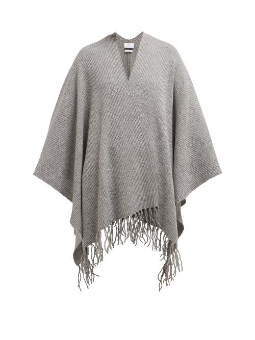 Matchesfashion.com Allude - Tasselled Wool And Cashmere Blend Wrap - Womens - Grey