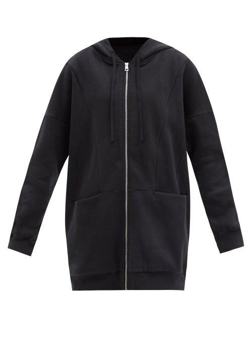 Ladies Activewear Ernest Leoty - Mia Oversized Organic-cotton Hooded Sweatshirt - Womens - Black