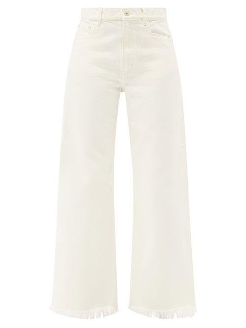 Wandler - Magnolia High-rise Organic-cotton Wide-leg Jeans - Womens - Ivory