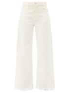 Wandler - Magnolia High-rise Organic-cotton Wide-leg Jeans - Womens - Ivory