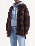 Isabel Marant Toile - Manel Logo-print Jersey Hooded Sweatshirt - Womens - Grey Blue