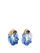 Matchesfashion.com Marni - Twisted Plexi Hoop Earrings - Womens - Blue