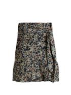 Isabel Marant Étoile Tempster Abstract-print Linen Wrap Skirt