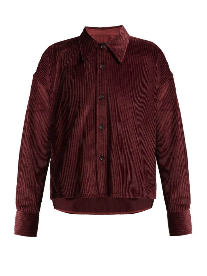 Isabel Marant Hanao Cropped Cotton-corduroy Shirt