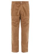 Matchesfashion.com Jacquemus - Corduroy Panelled Straight Leg Jeans - Mens - Beige