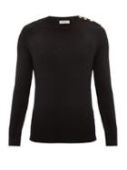 Matchesfashion.com Givenchy - Buttoned-shoulder Cashmere Sweater - Mens - Black