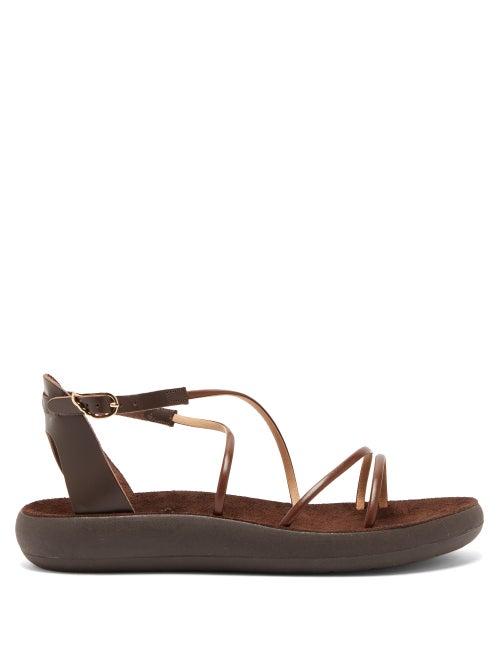Matchesfashion.com Ancient Greek Sandals - Anastasia Comfort Leather Sandals - Womens - Dark Brown