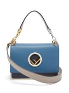 Matchesfashion.com Fendi - Kan I Logo Leather Shoulder Bag - Womens - Blue Multi