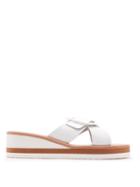 Matchesfashion.com Ancient Greek Sandals - Thais Rainbow Leather Wedge Sandals - Womens - White