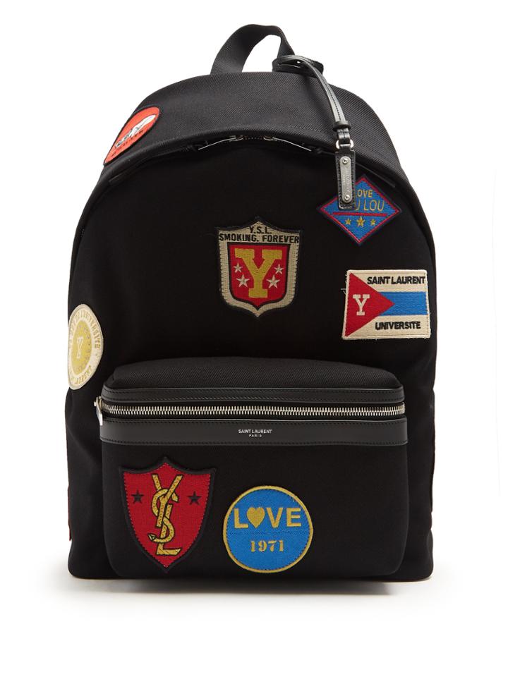 Saint Laurent Classic Twill Patch Backpack
