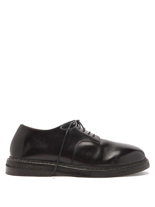 Matchesfashion.com Marsll - Nasello Round-toe Leather Derby Shoes - Mens - Black