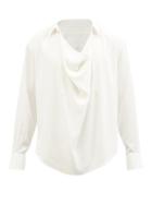 Bourrienne Paris X - Cabane Silk Cowl-neck Shirt - Mens - White