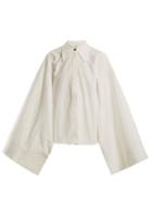 Matchesfashion.com A.w.a.k.e. - Kimono Sleeve Cotton Shirt - Womens - White
