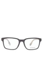 Matchesfashion.com Burberry - Vintage-check D-frame Acetate Glasses - Mens - Black Multi