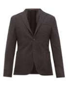 Matchesfashion.com The Gigi - Single Breasted Cotton Blend Blazer - Mens - Charcoal