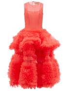 Molly Goddard - Yetunde Tiered Tulle Midi Dress - Womens - Pink