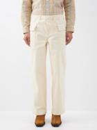 Sunflower - Elasticated-waist Cotton Cargo Trousers - Mens - Off White