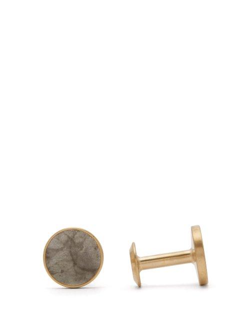 Matchesfashion.com Alice Made This - Bayley Luna Round Cufflinks - Mens - Grey