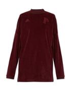 Matchesfashion.com Adidas By Pogba - Long Sleeve Velvet Sweater - Mens - Burgundy