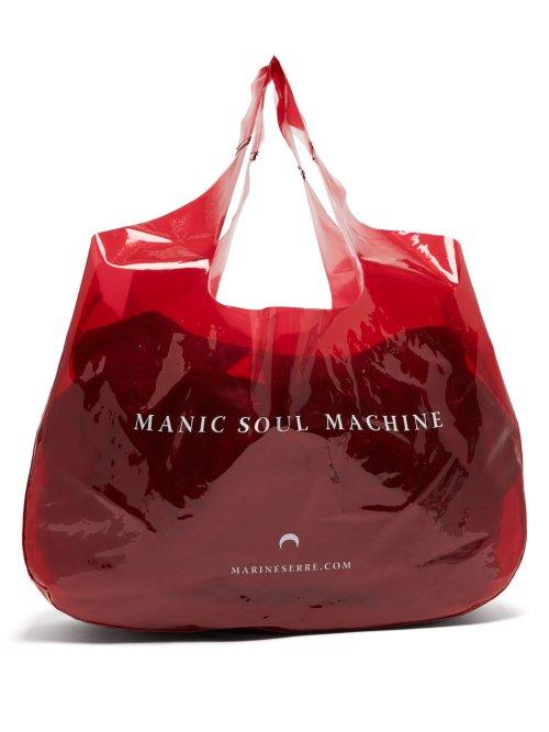 Matchesfashion.com Marine Serre - Printed Pvc Tote Bag - Womens - Red