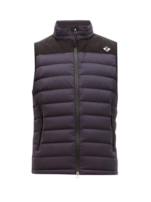 Matchesfashion.com Burberry - Tb Logo Quilted Down Gilet - Mens - Navy