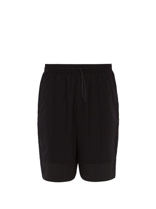 Matchesfashion.com Y-3 - Three Stripe Stretch Jersey Shorts - Mens - Black