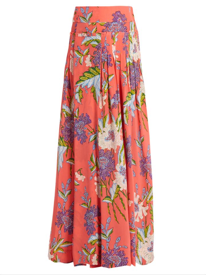Diane Von Furstenberg Floral-print Silk Wrap Skirt