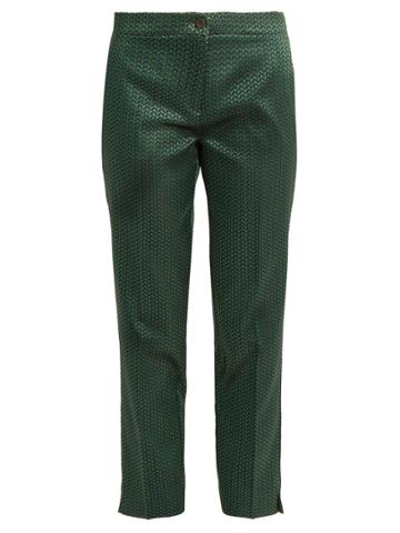 Etro Chevron-jacquard Straight-leg Trousers