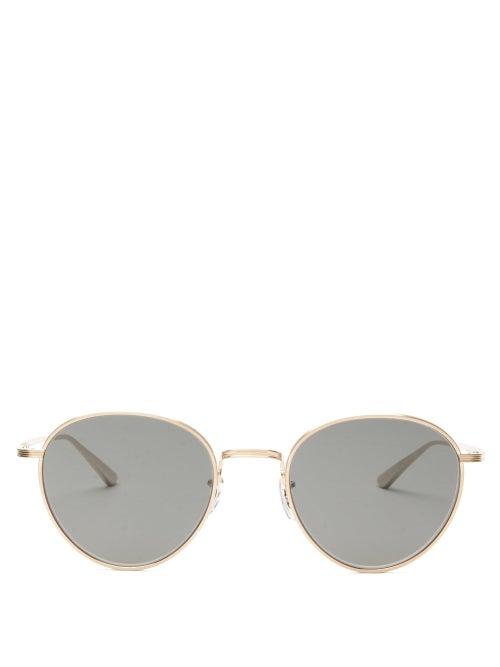 Matchesfashion.com The Row - X Oliver Peoples Brownstone 2 Round Sunglasses - Womens - Dark Grey