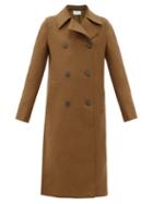 Matchesfashion.com Harris Wharf London - Double-breasted Pressed-wool Coat - Womens - Brown