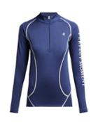 Matchesfashion.com Perfect Moment - Logo Print Thermal Stretch Jersey Top - Womens - Navy