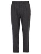 Matchesfashion.com Altea - Lincoln Relaxed Leg Wool Blend Trousers - Mens - Charcoal