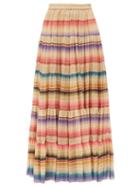 Matchesfashion.com Mes Demoiselles - Carmen Tiered Striped Gauze Maxi Skirt - Womens - Multi