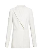 Matchesfashion.com The Row - Ciel Single Breasted Longline Linen Blazer - Womens - White