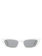 Matchesfashion.com Saint Laurent - Slim Cat Eye Acetate Sunglasses - Womens - Ivory