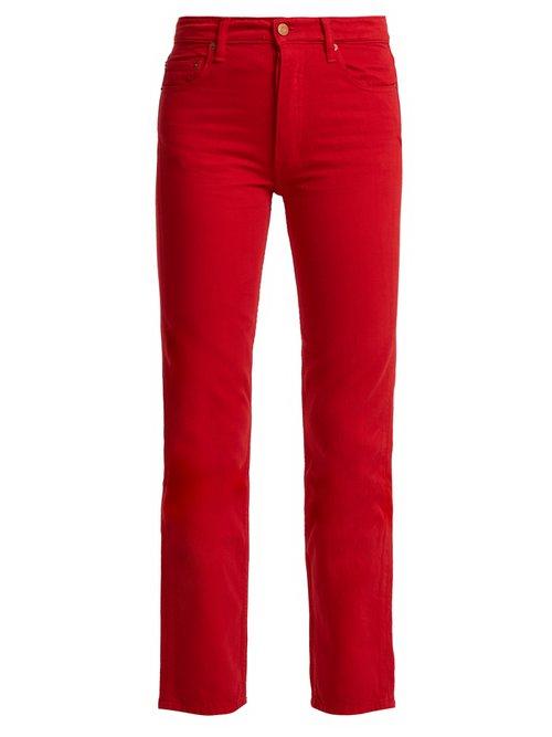 Matchesfashion.com Bliss And Mischief - Collector Fit High Rise Jeans - Womens - Red