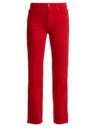Matchesfashion.com Bliss And Mischief - Collector Fit High Rise Jeans - Womens - Red