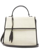 Matchesfashion.com Hunting Season - The Top Handle Leather And Canvas Shoulder Bag - Womens - Black