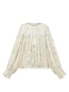 Matchesfashion.com Mes Demoiselles - Voltige Tie-dye Cotton Blouse - Womens - Blue White