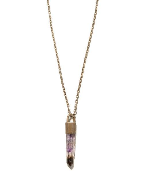 Matchesfashion.com Parts Of Four - Talisman Amethyst & Sterling-silver Necklace - Mens - Purple