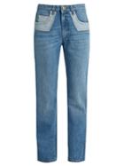 Sonia Rykiel Bi-colour Pockets Straight-leg Jeans