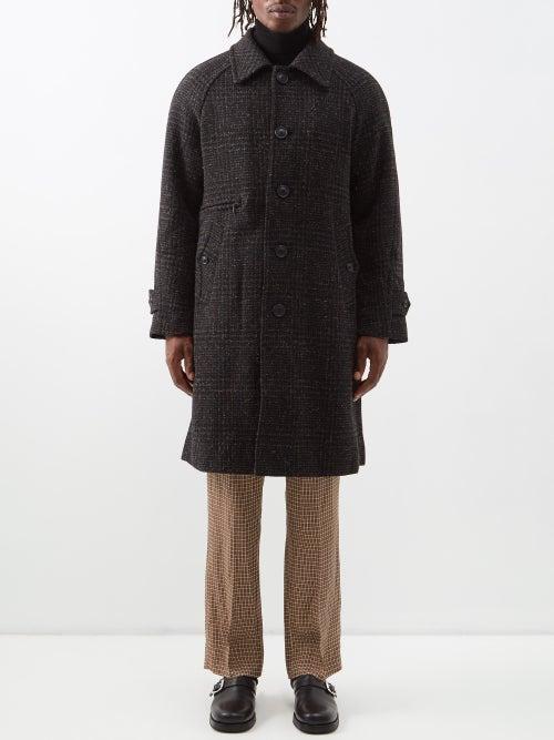 Needles - Balcollar Checked Tweed Wool-blend Coat - Mens - Black Multi
