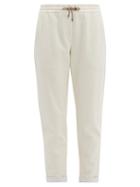 Matchesfashion.com Brunello Cucinelli - Bead Embellished Cashmere Blend Track Pants - Womens - Ivory Multi