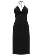 Matchesfashion.com Jacquemus - Bambino Halterneck Pleated Dress - Womens - Black