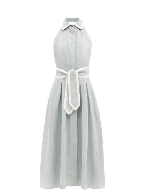 Max Mara - Caio Dress - Womens - Light Blue