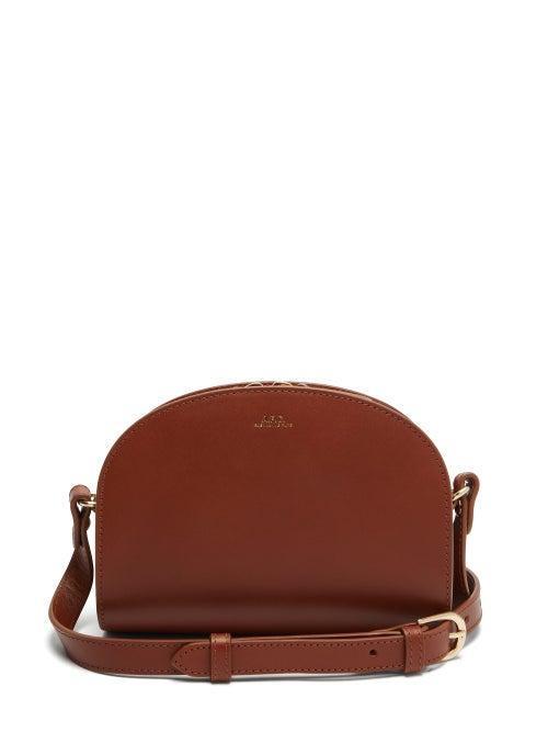 Matchesfashion.com A.p.c. - Half Moon Mini Leather Cross Body Bag - Womens - Tan