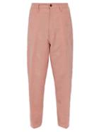 Matchesfashion.com Ann Demeulemeester - Alexa Rose Jacquard Cotton Blend Trousers - Mens - Pink
